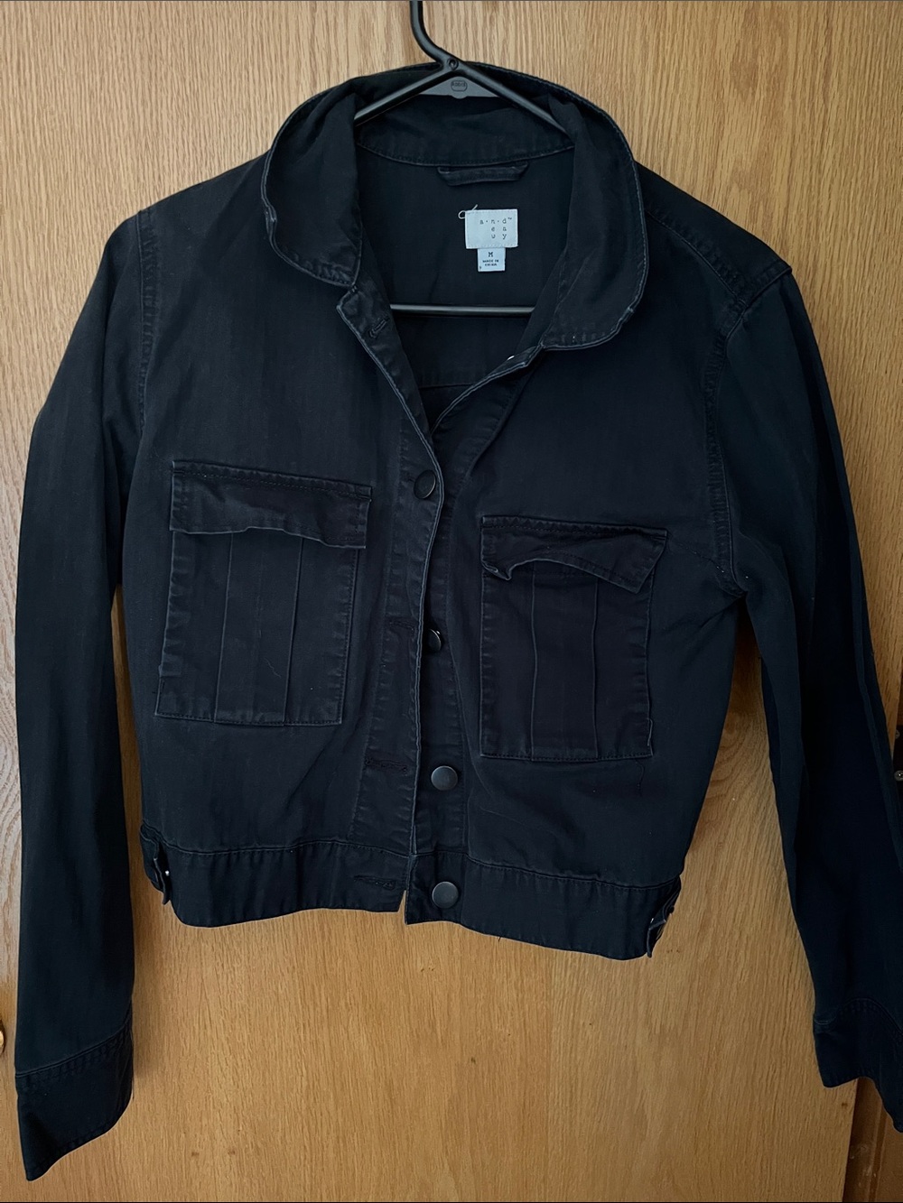 a new day Black Utility Jacket with Flap Pockets